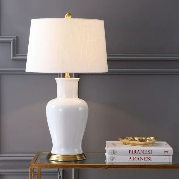 Julian 29" Ceramic LED Table Lamp, White/Gold | Walmart (US)