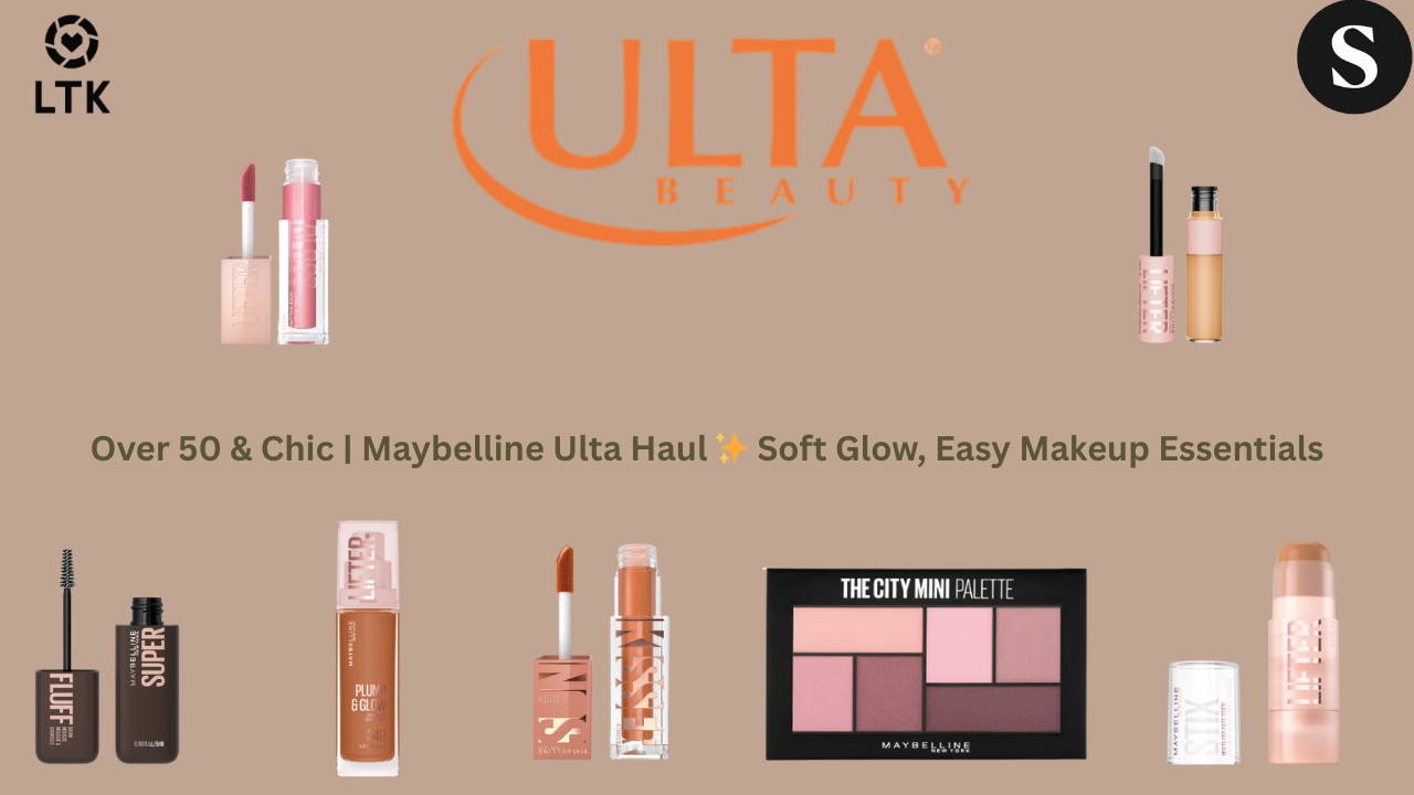 Over 50 & Chic | Maybelline Ulta Haul ✨ Soft Glow, Easy Makeup Essentials

A fresh Ulta haul featuring easy, everyday glow from Maybelline ✨ These are simple, multi-use products perfect for soft glam days, no-makeup makeup, and quick routines when you want to look polished without the fuss.
From warm bronze blush with shimmer to hydrating base products and glossy lips — this is grown-woman beauty made easy.


🛍 Linked in my ShopMy + LTK storefronts


ShopMy:
https://shopmy.us/shop/collections/3341321


LTK:


Sunkisser Multi-Use Liquid Blush (Summer in the City) – Warm bronze with copper shimmer for a sun-kissed glow
• Lifter Plump & Glow Foundation (340) – Medium-deep with warm undertones, hydrating and radiant
• Superfluff Volumizing Brow Gel (Black Brown) – Soft definition with a natural, fluffy finish
• Lifter Stix Multi-Use Face Stick (45) – Warm medium shade for quick sculpting or coverage
• Lifter Gloss (Brass) – Translucent pink with gold pearl for juicy shine
• City Mini Eyeshadow Palette (Skyscape Dusk) – Wearable neutrals with soft depth
• Lifter Serum Concealer (60) – Medium warm shade with skincare-infused coverage



#Over50AndChic #MaybellineMakeup #UltaHaul #DrugstoreMakeup #SoftGlam #NoMakeupMakeup #GlowSkin #AffordableBeauty #EverydayMakeup


Maybelline Ulta haul, Maybelline Sunkisser blush, Lifter Plump and Glow foundation, Maybelline Lifter Gloss Brass, drugstore makeup over 50, soft glam makeup routine, affordable glow makeup, Maybelline face products, everyday makeup essentials
 

 #LTKgrwm #LTKselfcare #LTKBeauty