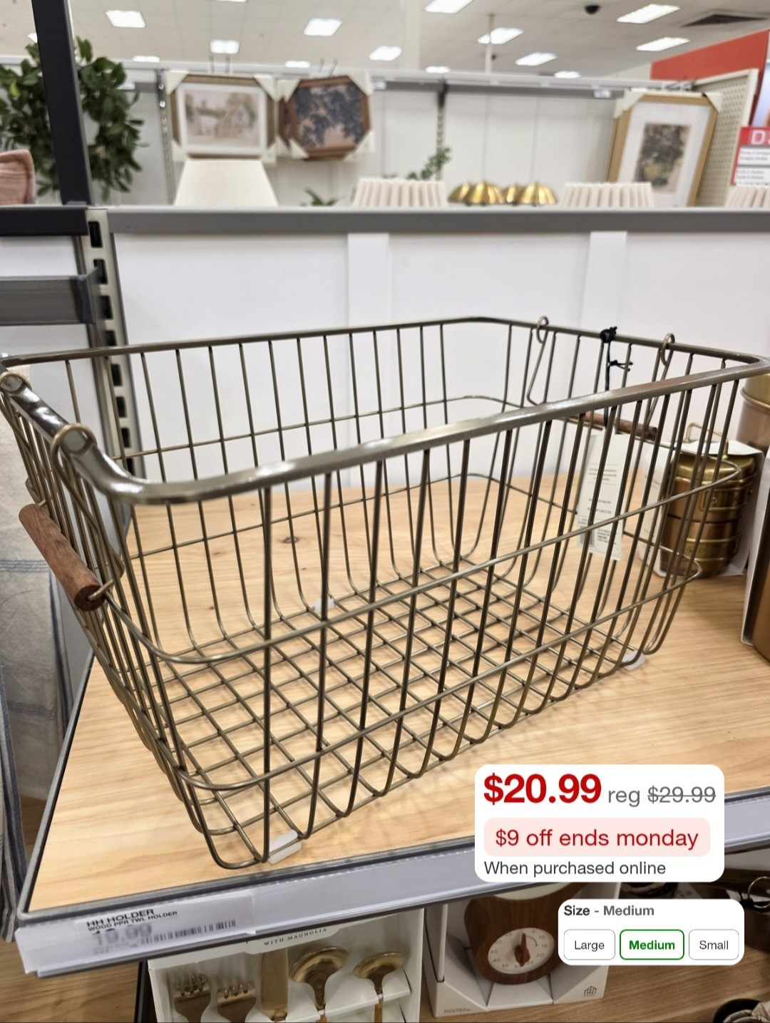 Shop this metal storage basket on sale (+ use your redcard to save 5%) - I love brass & these are great for storage or just to be decorative 😍 Available in 3 sizes and they're all on SALE! Remember get a price drop notification if you heart a post/save a product 😉 

✨️ P.S. if you follow, like, share, save, or shop my post (either here or @renovatingroblessed).. thank you sooo much, I appreciate you! As always thanks sooo much for being here & shopping with me 🥹

| hearth and hand with magnolia, target finds, target home, from target, at target, storage basket, storage, kitchen storage, bedroom, bathroom, valentines day candy, valentines day cards, chocolate brown outfit, dark wash denim, analog hobbies, silver hardware, valentines day candy, date night outfits, Bella stretch wide leg jeans, accolade crew neck pullover, patterned tights, lace trim, brooch, romantic knits, Pegasus premium running shoe, cabbage, womens highest rise vintage straight jeans universal thread, gift guide for her, gifts for men, winter white outfits, the love knot slouchy bag, vacation outfits beach, valentines day decor, valentines day gifts for her, gifts for girlfriend, gifts for wife, girlfriends valentines day gifts, wife valentines day gifts, valentines day, valentines outfit women, valentines outfits, valentines day gifts, gifts for her, valentines day dress, valentines dress |

#LTKCreatorOwned #LTKCreatorOwnedBrands #WinterTrends #LTKWinterTrends #WorkWear #TopSharedPosts #LTKTopSharedPosts #TrendingCreators #LTKTrendingCreators #PopularToday #LTKPopularToday #TreatYourself #LTKTreatYourself #amandaroblessed #LosAngeles #LTKGiftGuide #LTKFindsUnder100 #LTKFindsUnder50 #LTKNYFW #LTKfitnessgoals #LTKvlog #LTKPetite #LTKselfcare #LTKBaby #LTKKids #LTKgrwm #LTKSaleAlert #LTKActive #LTKOver40 #LTKSeasonal #LTKmomlife #LTKBump #LTKWorkwear #LTKBeauty #LTKmorningroutine #LTKMens #LTKootd #LTKHome #LTKPlusSize #LTKdayinmylife #LTKstorytime #LTKWedding #LTKTravel #LTKU #LTKTall #LTKfoodie #LTKMidsize