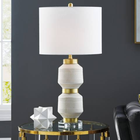 Lite Source Madelia 29 1/4" High Modern White Ceramic Table Lamp - #211P1 | Lamps Plus | Lamps Plus