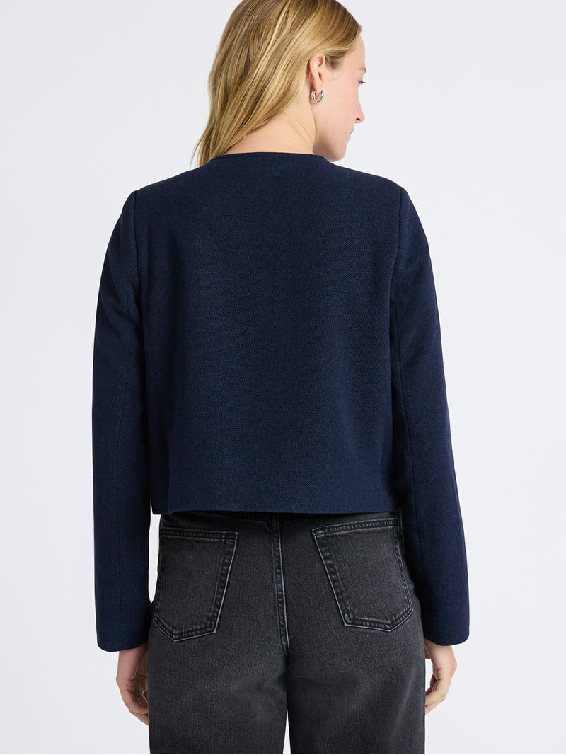 Free Assembly Chaqueta Corta con Lazo Delantero para Mujer Tallas XS-XXL | Walmart (US)