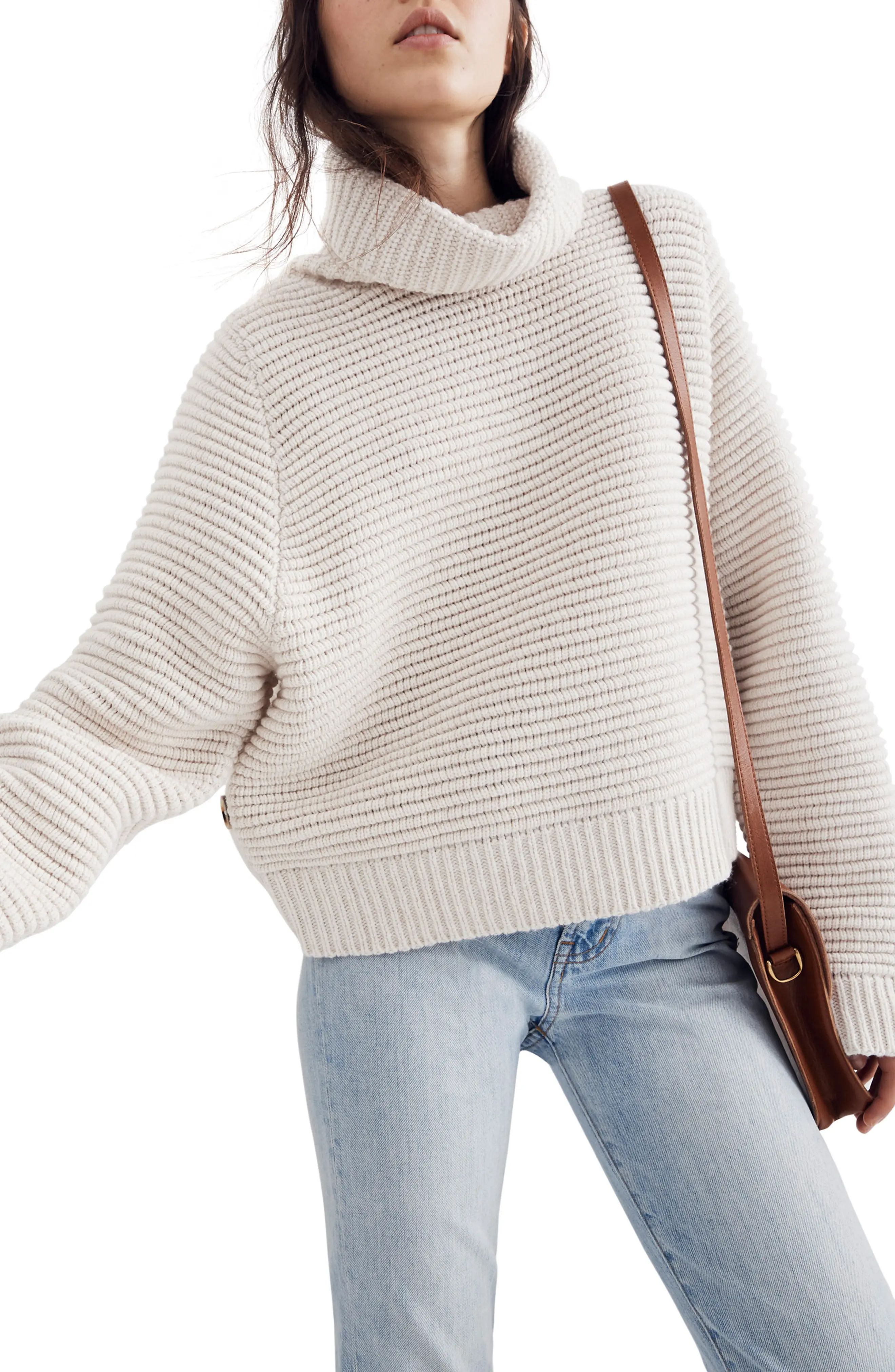 Madewell Side Button Turtleneck Sweater | Nordstrom
