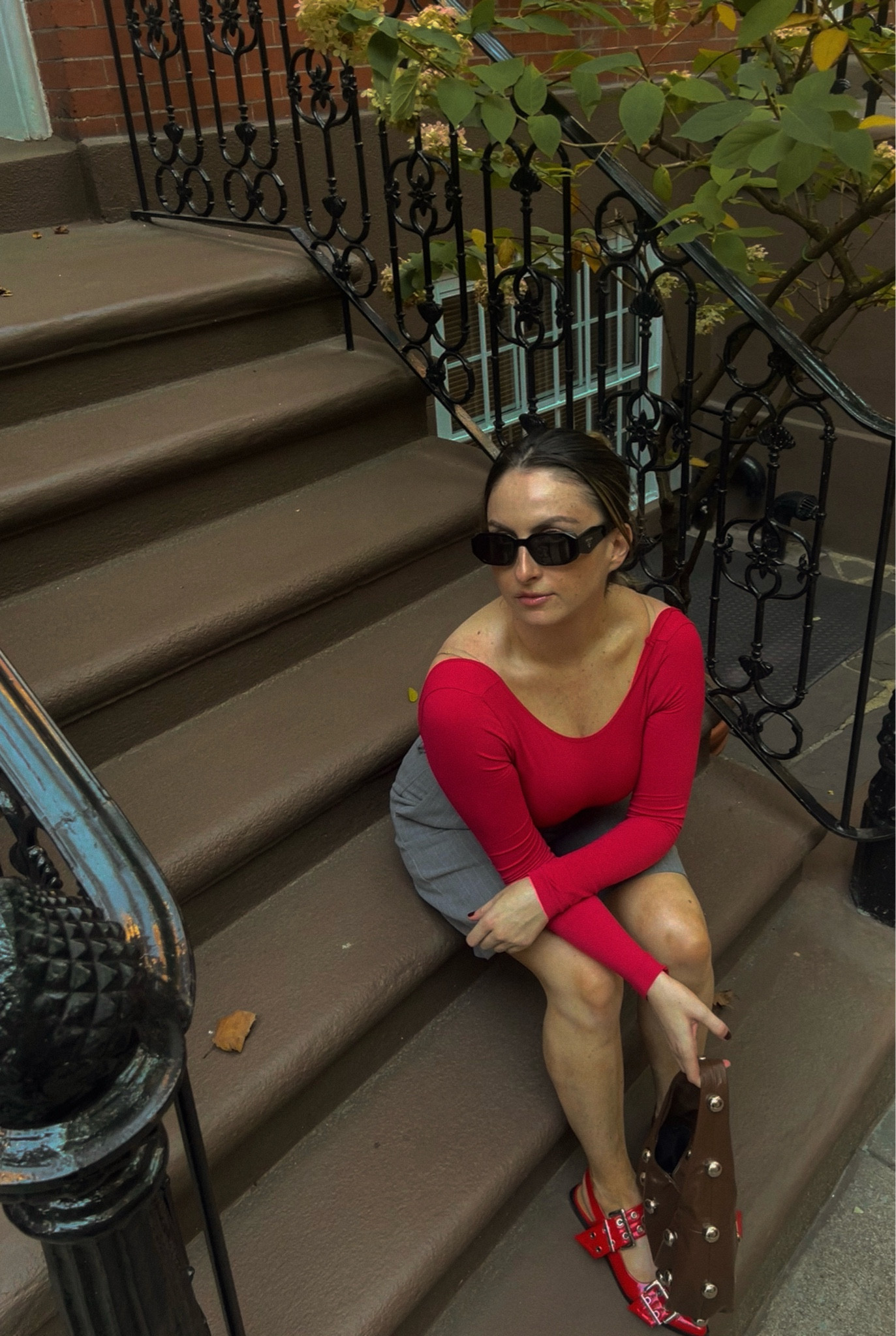 Shoulder bag is from Zara