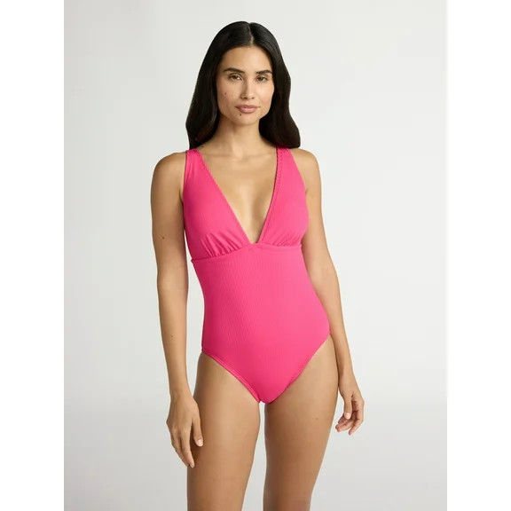 Time and Tru Women's and Women's Plus Size Underwire One Piece Swimsuit, Sizes XS-3X | Walmart (US)
