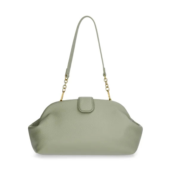 Free Assembly Women's Faux Leather Clutch Handbag, Sage Green | Walmart (US)