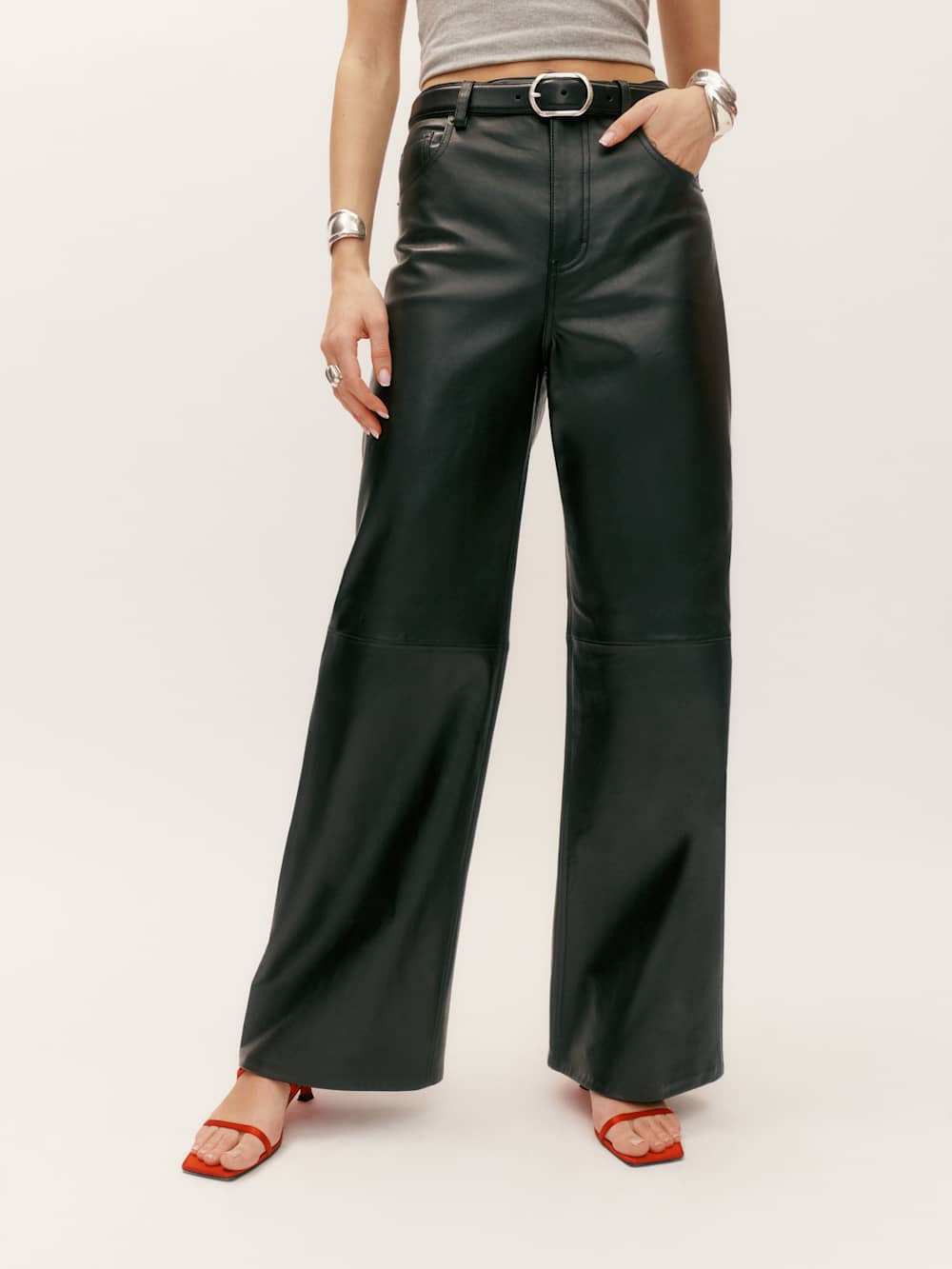 Veda Kennedy Wide Leg Leather Pant | Reformation (Global)