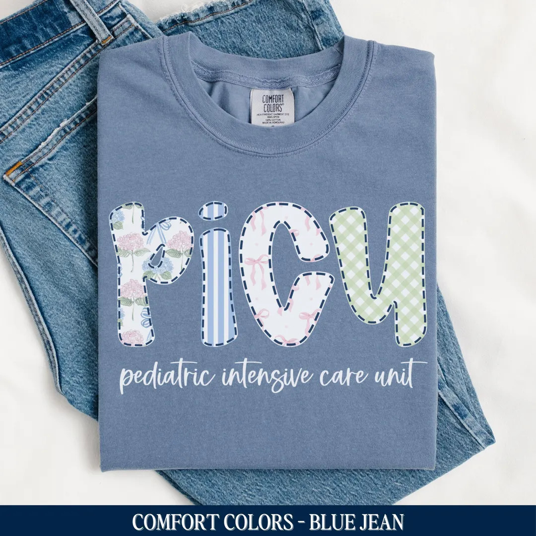 Comfort Colors® PICU Nurse Shirt, Pediatric ICU Tshirt, Picu RN T-shirt, Nurse Grad Gift, Health... | Etsy (US)