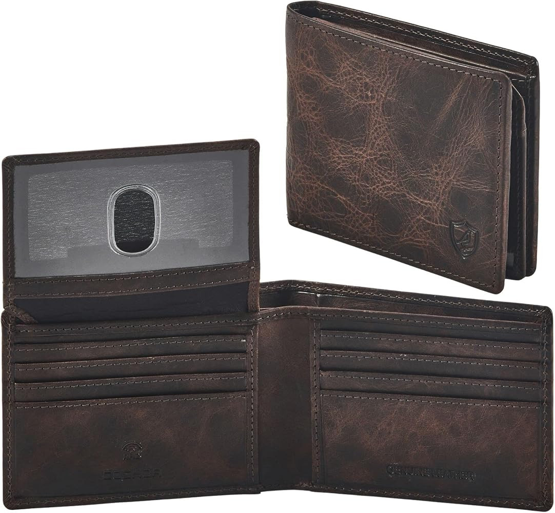 Cochoa Wallet for Men's RFID Blocking Real Leather Bifold Stylish 2 ID Window in Gift Box (DISTRE... | Amazon (US)