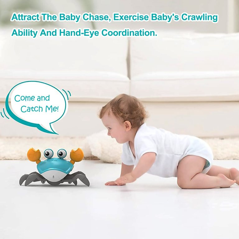 Crawling Crab Baby Toys with Music and Automatic Obstacle, Walking Crab Toddler Fun Toys | Walmart (US)
