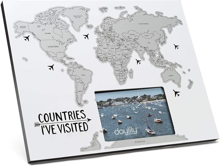 Daylily Scratch Off Photo Frame | Countries I've Visited | Amazon (US)