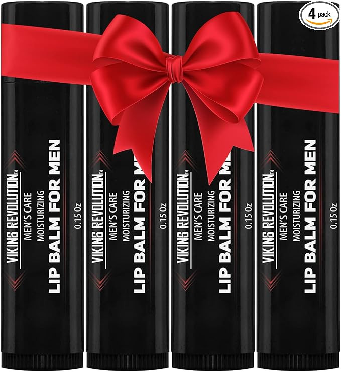 Viking Revolution All Natural Lip Balm - Moisturizer for Dry, Cracked, Chapped Lips (4 Pack) | Amazon (US)
