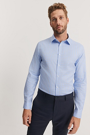 Slim Fit Gingham Travel Shirt | Country Road