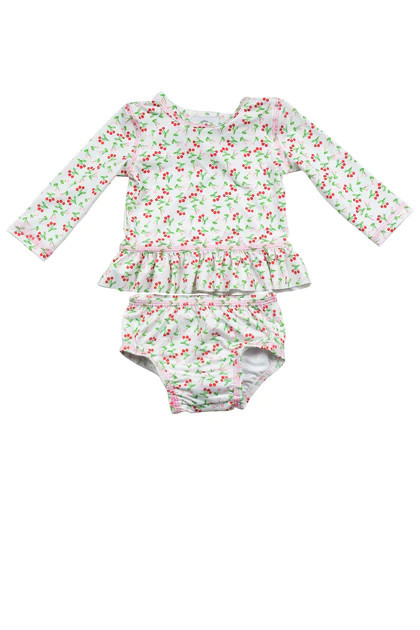 Cherry Girl Rash Guard Set | The Little Lane Shop