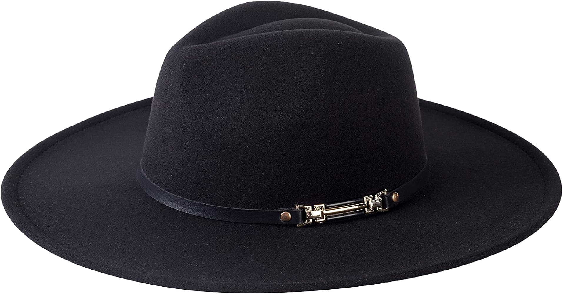 nakiwi Women’s Fedora Hat Summer Wear with Wide Brim and Belt Buckle, Soft Panama Felt Boho Hat... | Amazon (US)