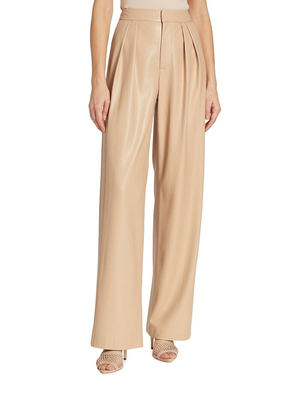 Alice + Olivia Pompey Vegan Leather Wide-Leg Pants | Saks Fifth Avenue