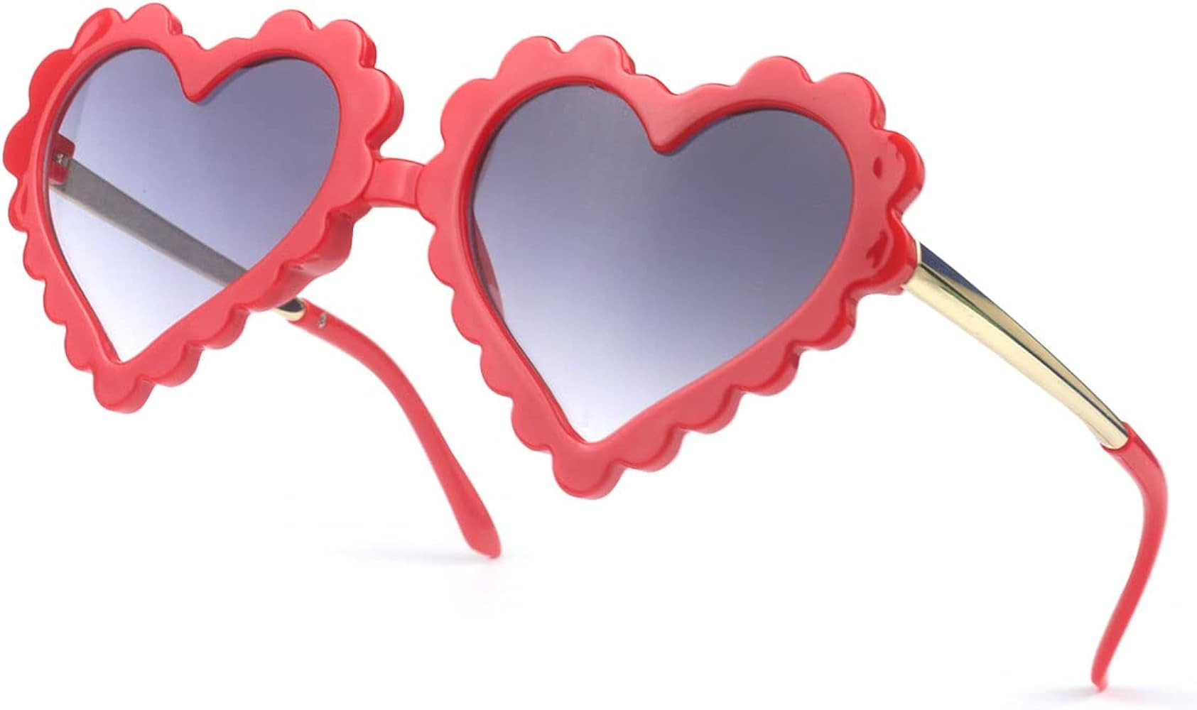 Girls Heart Sunglasses for Toddler Party Beach, UV 400 Protection Heart Flower Glasses Age 2-7 | Amazon (US)