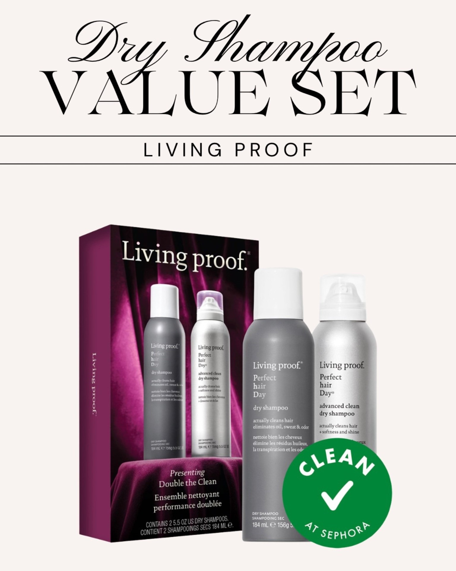 My favorite Living Proof Dry Shampoo! 

#LTKmorningroutine #LTKSaleAlert #LTKGiftGuide