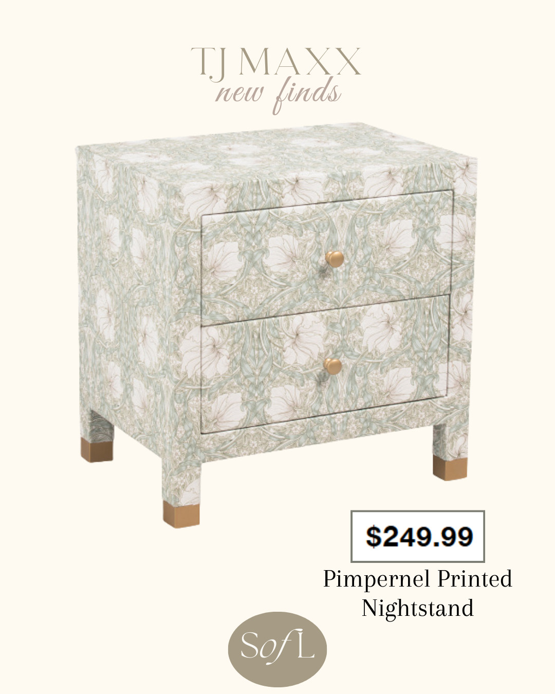 New at TJ Maxx! Nightstand for $249.99- pimpernel printed nightstand. #bedroomfurniture #bedroomrefresh #tjmaxx #nightstand #sidetable #endtable  

 #LTKSeasonal #LTKHome #LTKSaleAlert