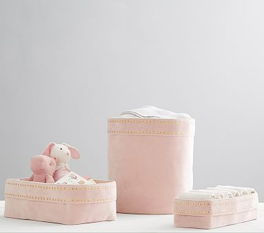 Blush Velvet Nursery Storage | Pottery Barn Kids