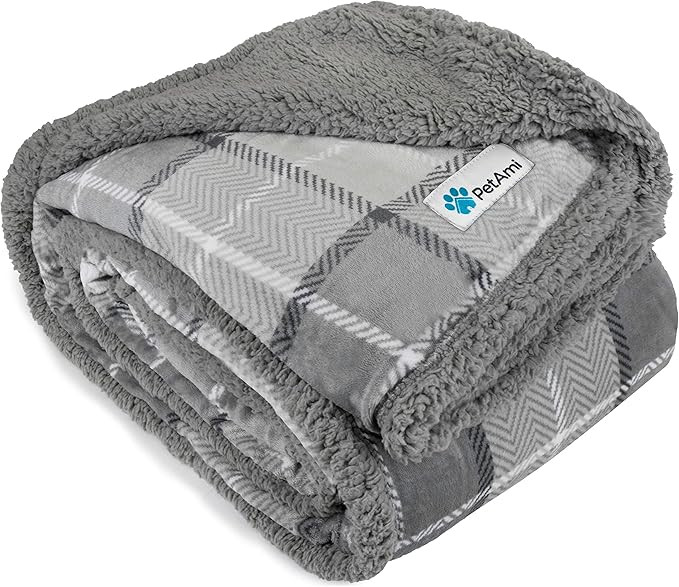 PetAmi Dog Blanket, Sherpa Dog Blanket | Plush, Reversible, Warm Pet Blanket for Dog Bed, Couch, ... | Amazon (US)