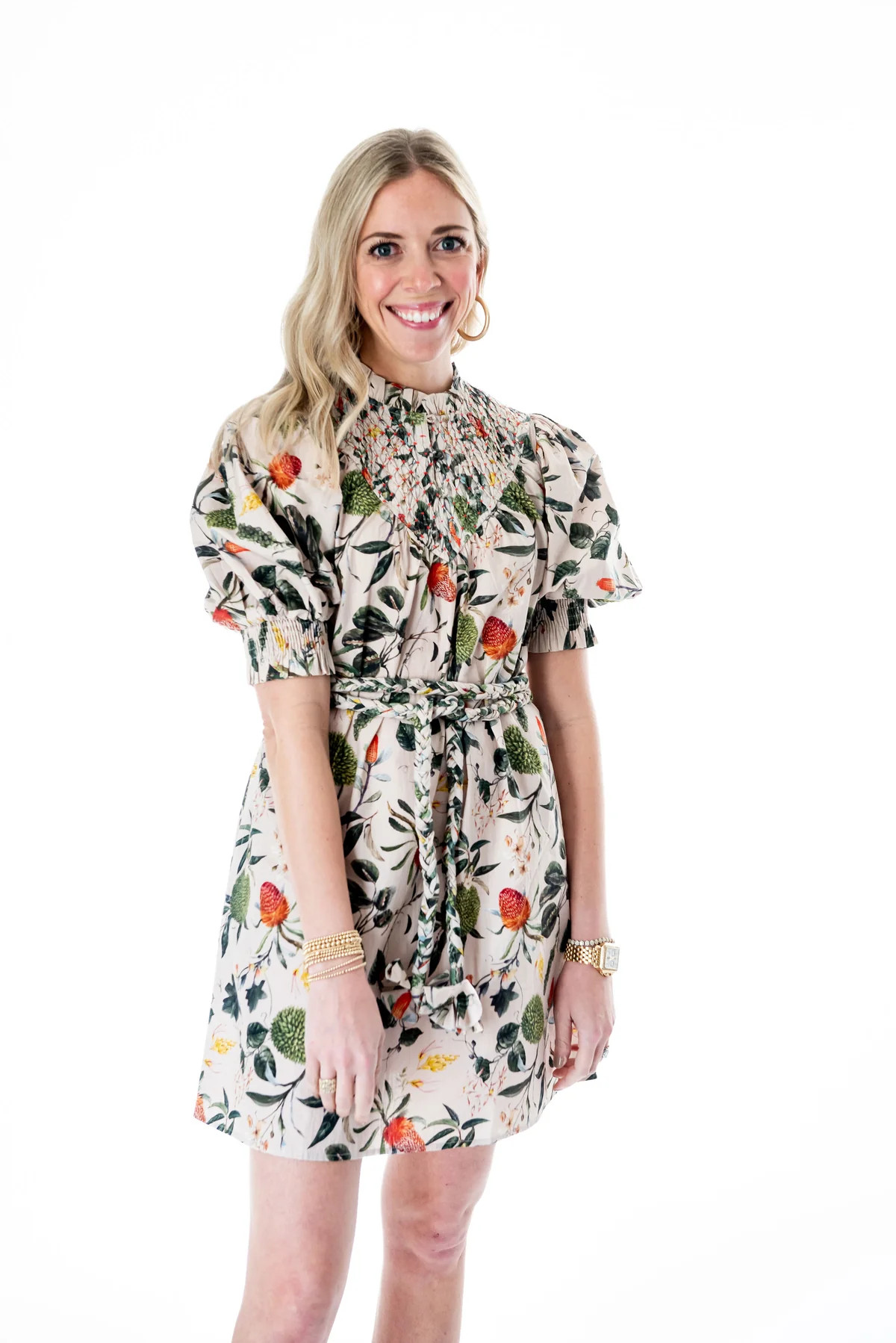Olivia James Bea Dress in Tropicalia Sand | Minette