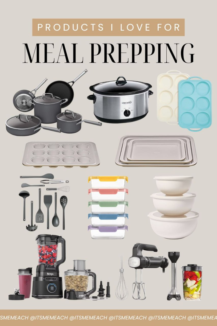These are my go-to meal prep essentials that truly make busy weeks easier. These tools help streamline cooking and save so much time. Perfect for batch cooking, family meals, or getting ahead for the week without the stress. Simple, practical, and well-loved staples I use over and over. 

 #LTKGiftGuide #LTKmomlife #LTKHome