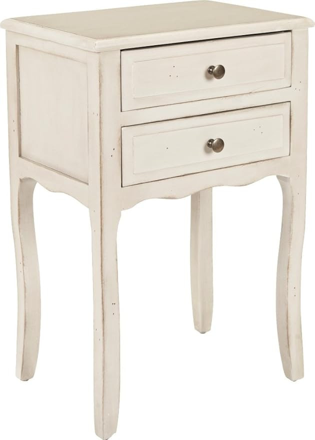 Safavieh Home Collection Lori White 2-Drawer End Table | Amazon (US)