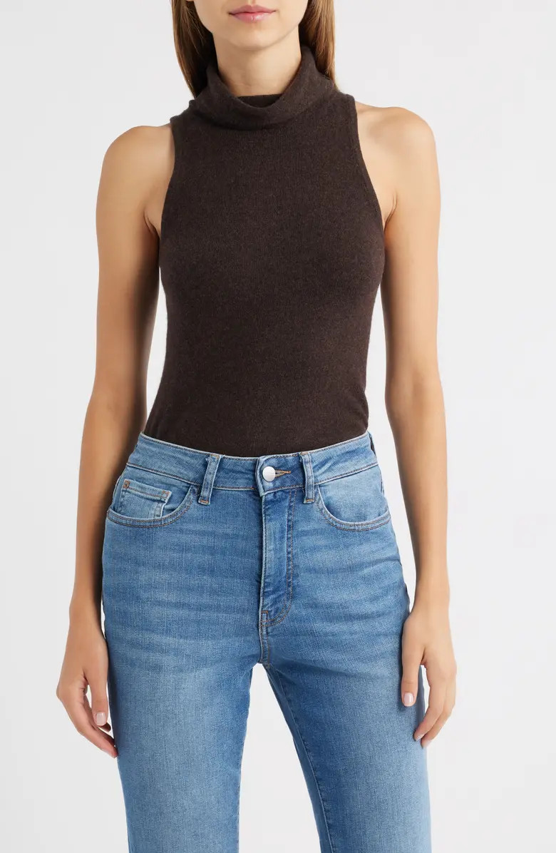 Marcy Sleeveless Cashmere Turtleneck Sweater | Nordstrom