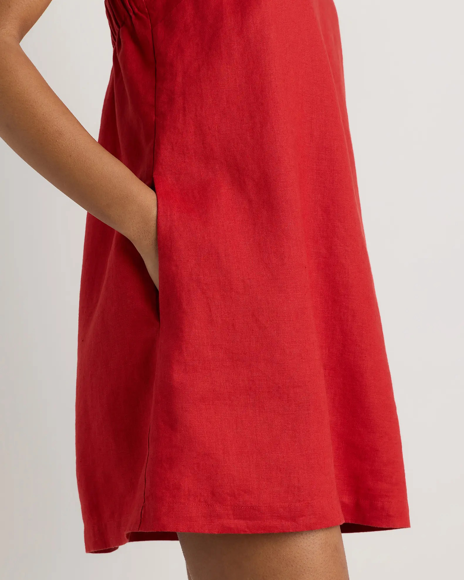 100% European Linen Mini Skort Dress | Quince
