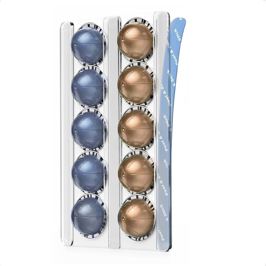 GALVANOX Wall Mounted Holder for Nespresso Vertuo Pods Organizer, 10 Capsule Stick On with Adhesi... | Amazon (US)