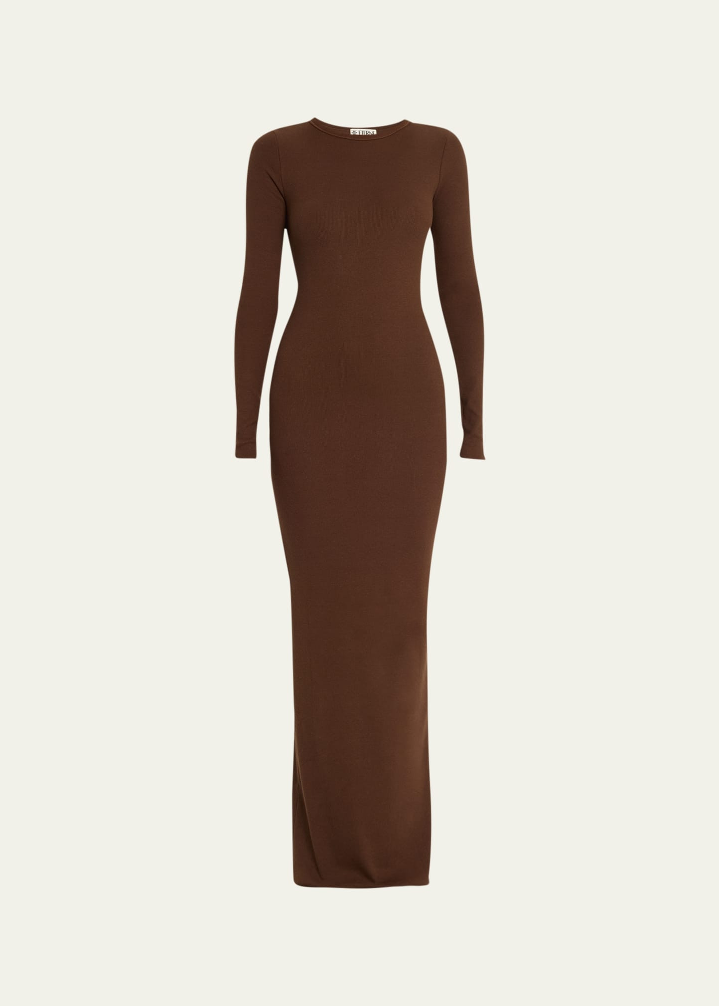 Eterne Long-Sleeve Crewneck Rib-Knit Maxi Dress | Bergdorf Goodman