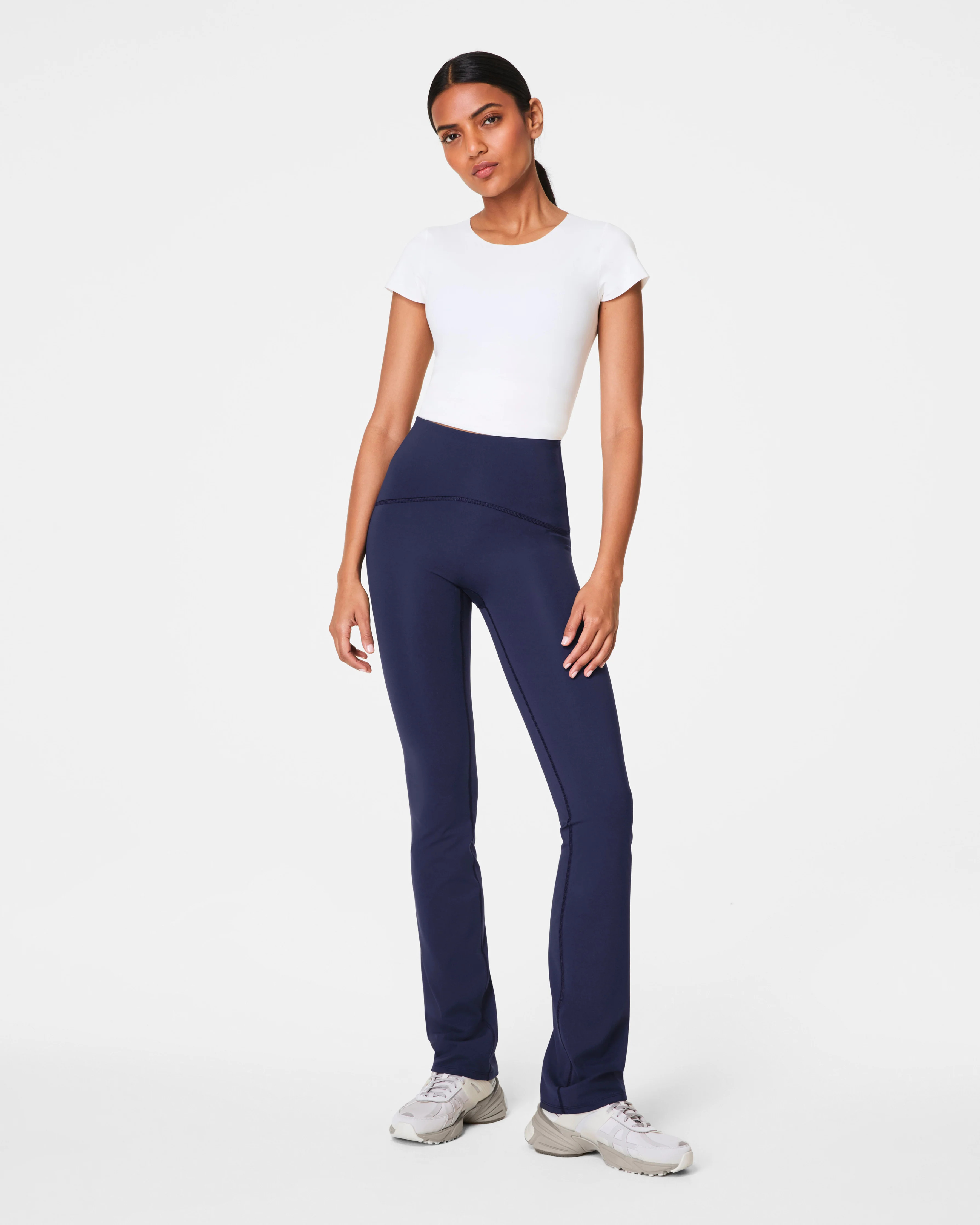 Spanx Women's SPANXshape Booty Boost Flare Pants in Timeless Navy | Spanx