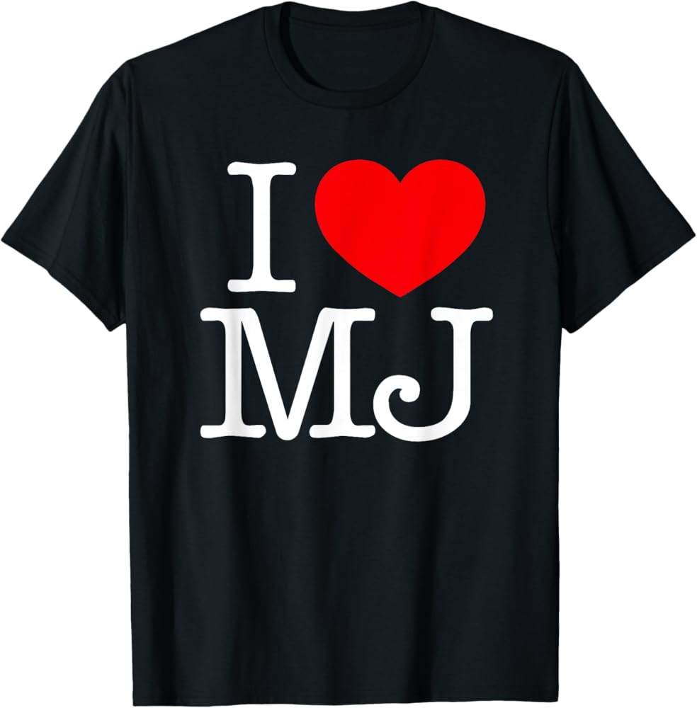 I Love (Heart) MJ T-Shirt | Amazon (US)