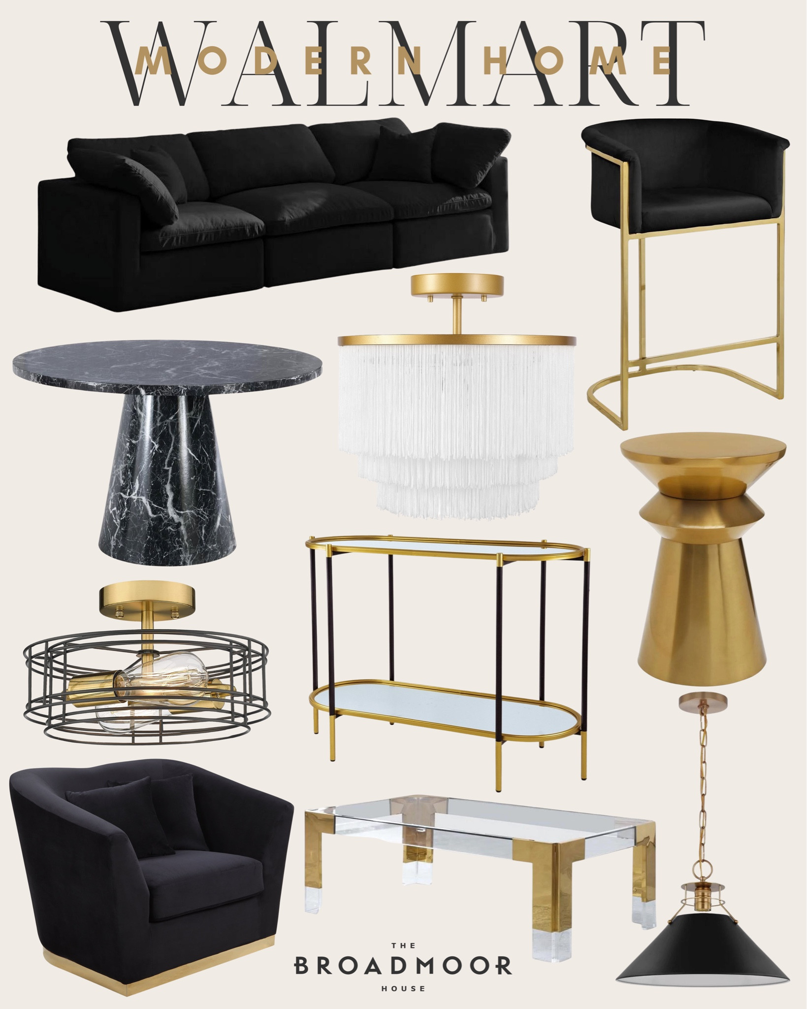 Modern furniture, Walmart home, Walmart finds, Walmart home, modern home, black furniture, gold furniture, flush mount lighting, end table, sideboard, coffee table, sofa, pendant light, modern lighting

#LTKHome #LTKStyleTip #LTKSeasonal