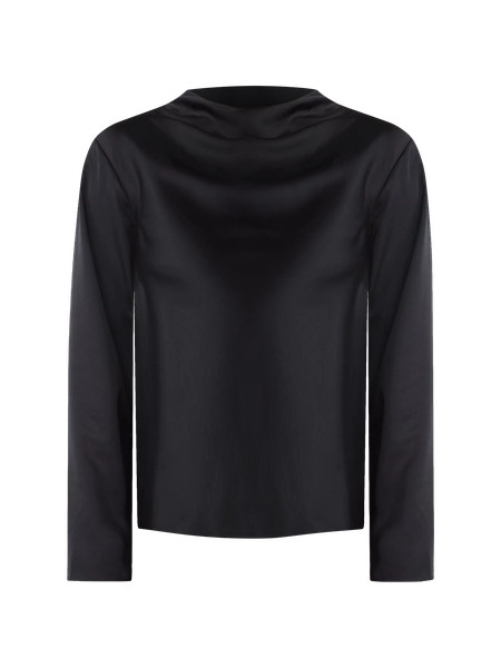 Petite Asymmetric Satin Top | Ann Taylor