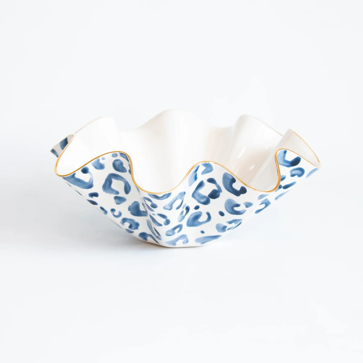 Desirie Midnight Leopard Wavy Bowl | Susan Gordon Pottery