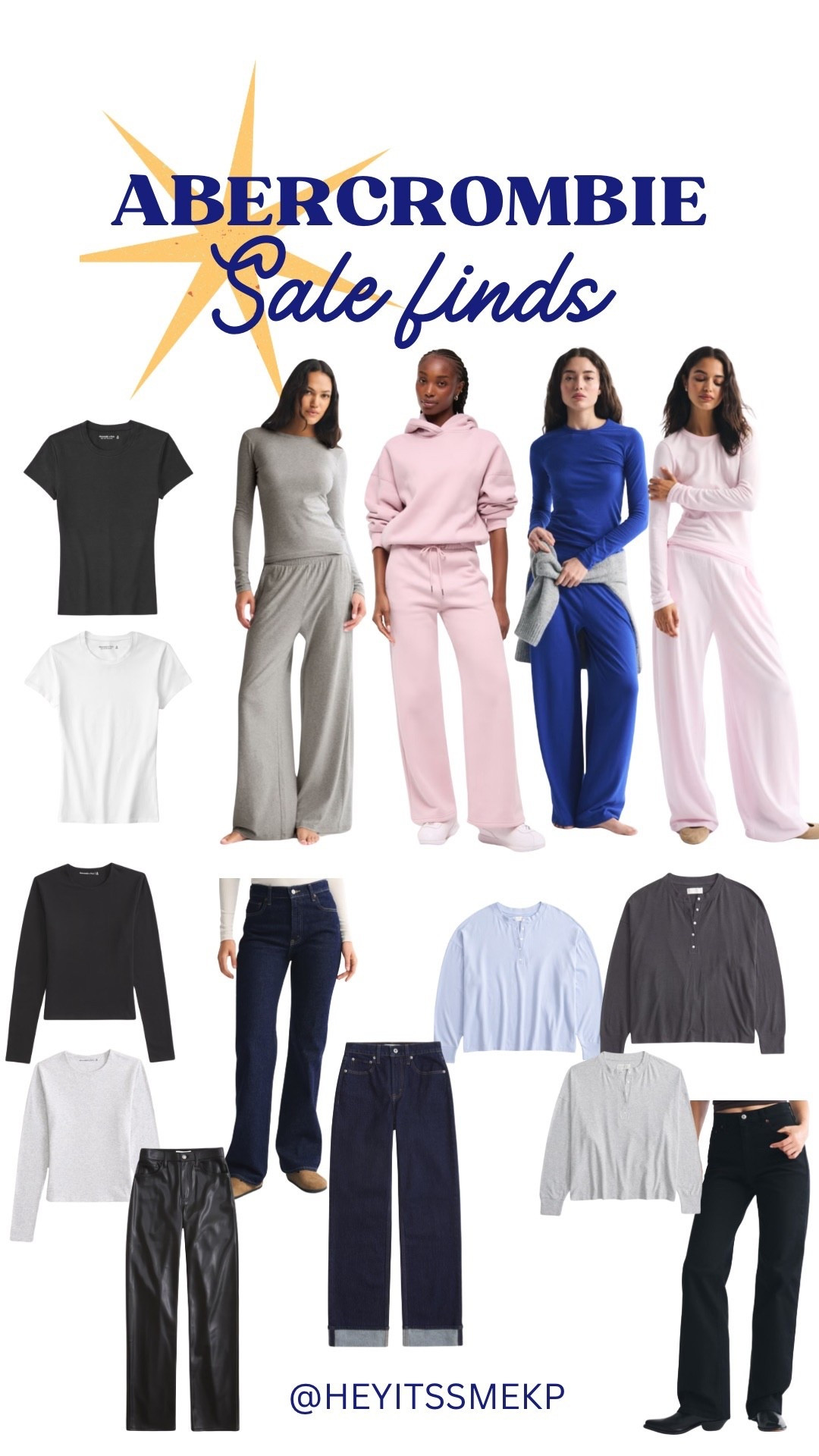 Abercrombie jeans are my go to’s and they are finally on sale! For she’s reference I typically wear a 26R and I’m 5’3”! They also have the best matching sets for the winter 👏🏻💖✨

#LTKFindsUnder100 #LTKPetite #LTKSaleAlert