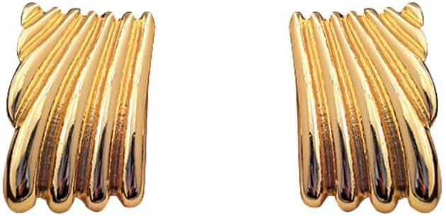 Geometric Rectangle Striped Stud Earrings Minimalist Chunky Square Statement Earrings for Women T... | Amazon (US)