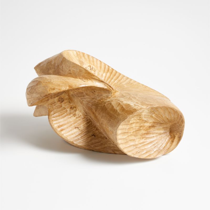 Chamfer Abstract Wood Sculpture by Athena Calderone | Crate & Barrel | Crate & Barrel