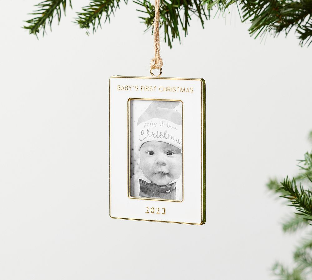 2023 Baby's First Christmas Frame Ornament | Pottery Barn (US)