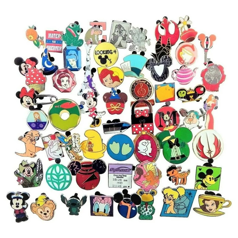 Disney Pins 50 Assorted Pin Trading Lot | Walmart (US)