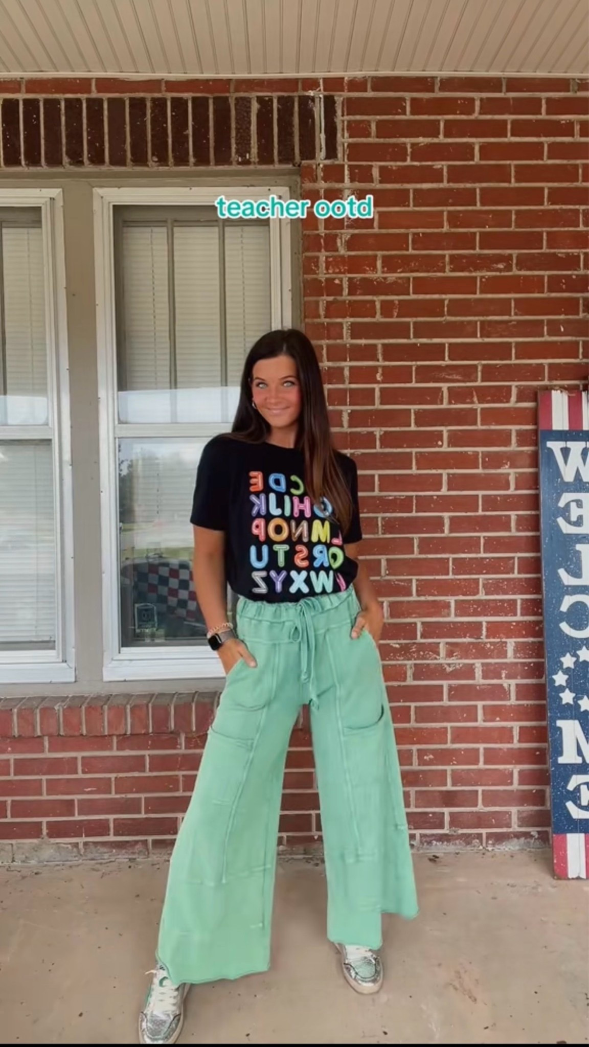 colorful pants + graphic tee = the perfect teacher fit ✨💖

treat yourself to some new teacher pants that are comfy & fun!! use code MSATENZIE to save !!!

#LTKootd #LTKU #LTKSaleAlert