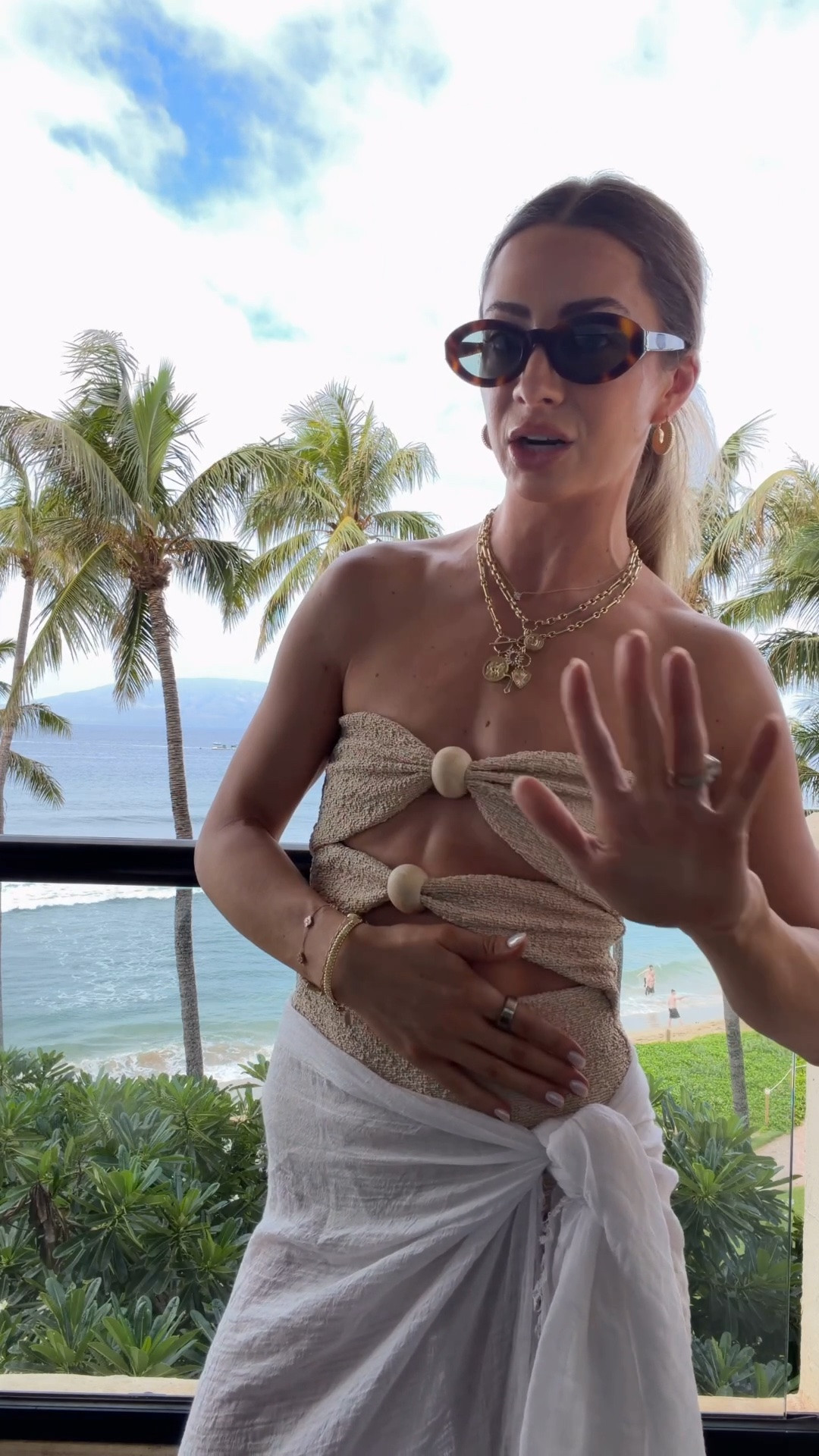 one of my fave beach outfits I’ve ever put together! every piece is just *chefs kiss* so good!!!! quality in swim is something very important to me - I notice when I invest in good swim I keep it for years & the quality lasts - the fit makes me feel great! this new swimwear brand I ordered a few of her swimsuits and the quality is great! I ordered a small in this one! Love the sarong - sunnies are an all time favorite if you’re gonna invest in a pair these are the ones! 💫 electric picks jewelry is known to not tarnish in the water (and even so has a lifetime guarantee) I always wear it in general and by water!

#LTKgrwm #LTKootd #LTKSwim