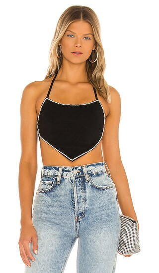 Xiomara Crop Top in Black | Revolve Clothing (Global)