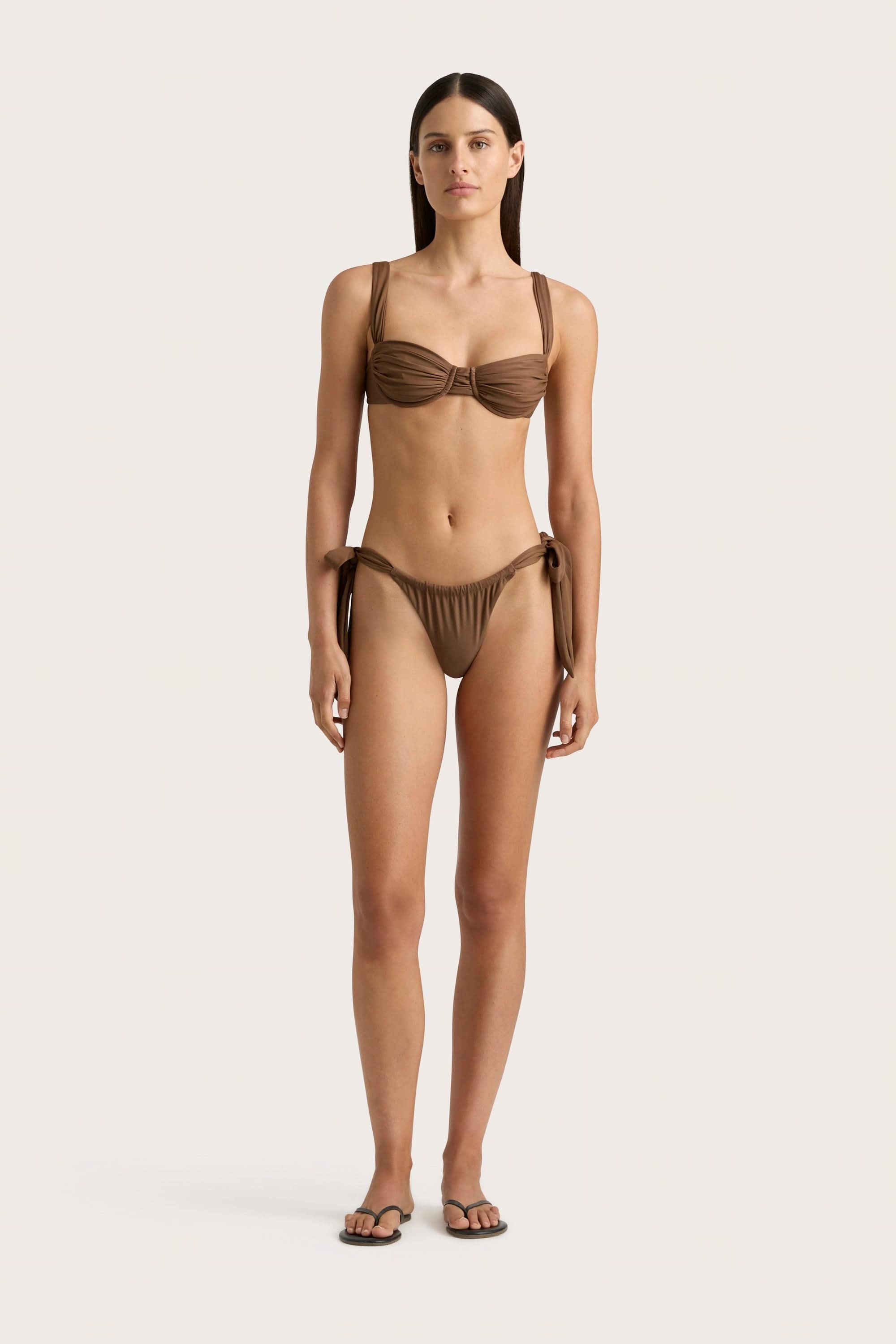 Costa Bikini Bottom Cocoa, S / Cocoa | Faithfull (AU)