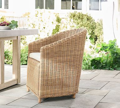 Huntington Slope Arm Dining Chair with High Performance Cushion Cover | Pottery Barn (US)