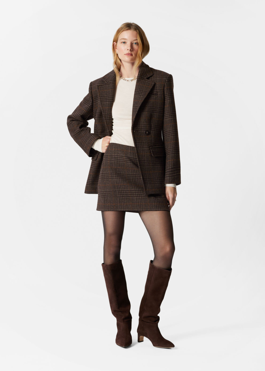 A-Line Mini Skirt - Brown | & Other Stories US