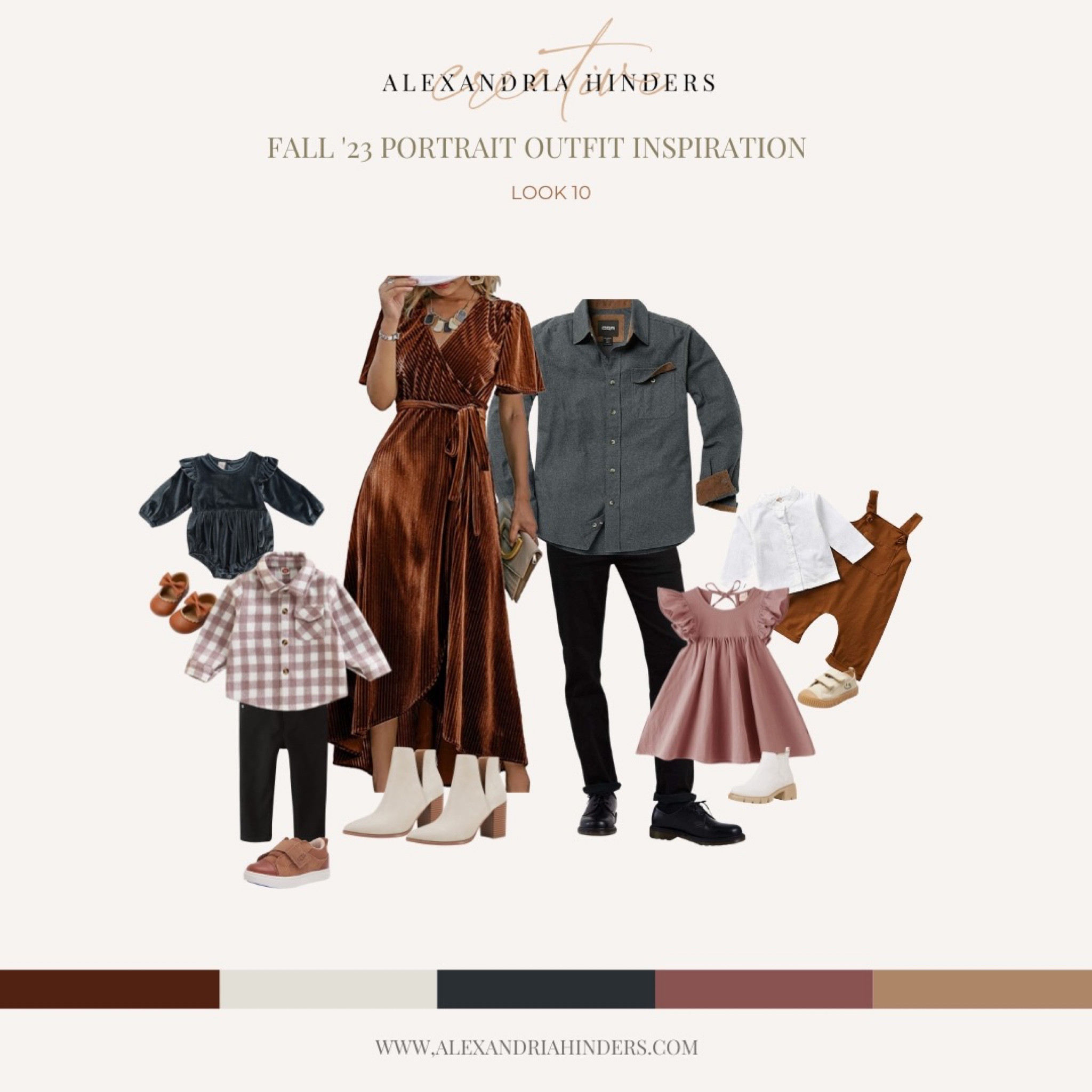 Let's take our fall fashion up a notch. Embrace the deep, moody grays paired with the rich warmth of rust hues. Envision this: Mom in a gorgeous rust-toned dress, dad rocking a dark gray shacket – the perfect blend of style and comfort. And our little ones? Decked out in matching fall elegance. This palette brings a touch of chic sophistication to those cooler days. Who's ready for this classy autumn vibe? Sound off below! #ChicAutumn #GrayAndRust #FamilyPhotoGoals

#LTKkids #LTKSeasonal #LTKstyletip