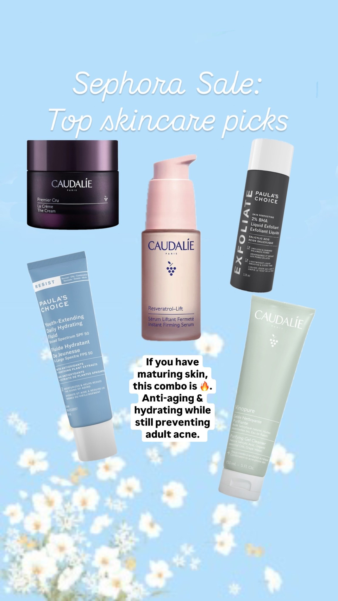 Top skincare picks to get during the Sephora spring sale!! Caudalie and Paula’s choice are the BEST! 

#LTKBeauty #LTKOver40 #LTKSaleAlert