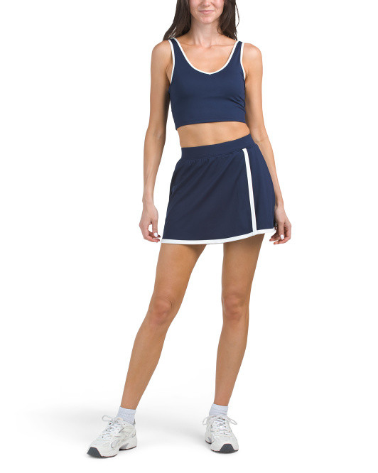 Lux Cropped Tank Top And Skort Set | TJ Maxx